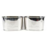 Pair of Champagne ice buckets with Lily Bollinger and Napoleon Bonaparte mottos and motifs, each