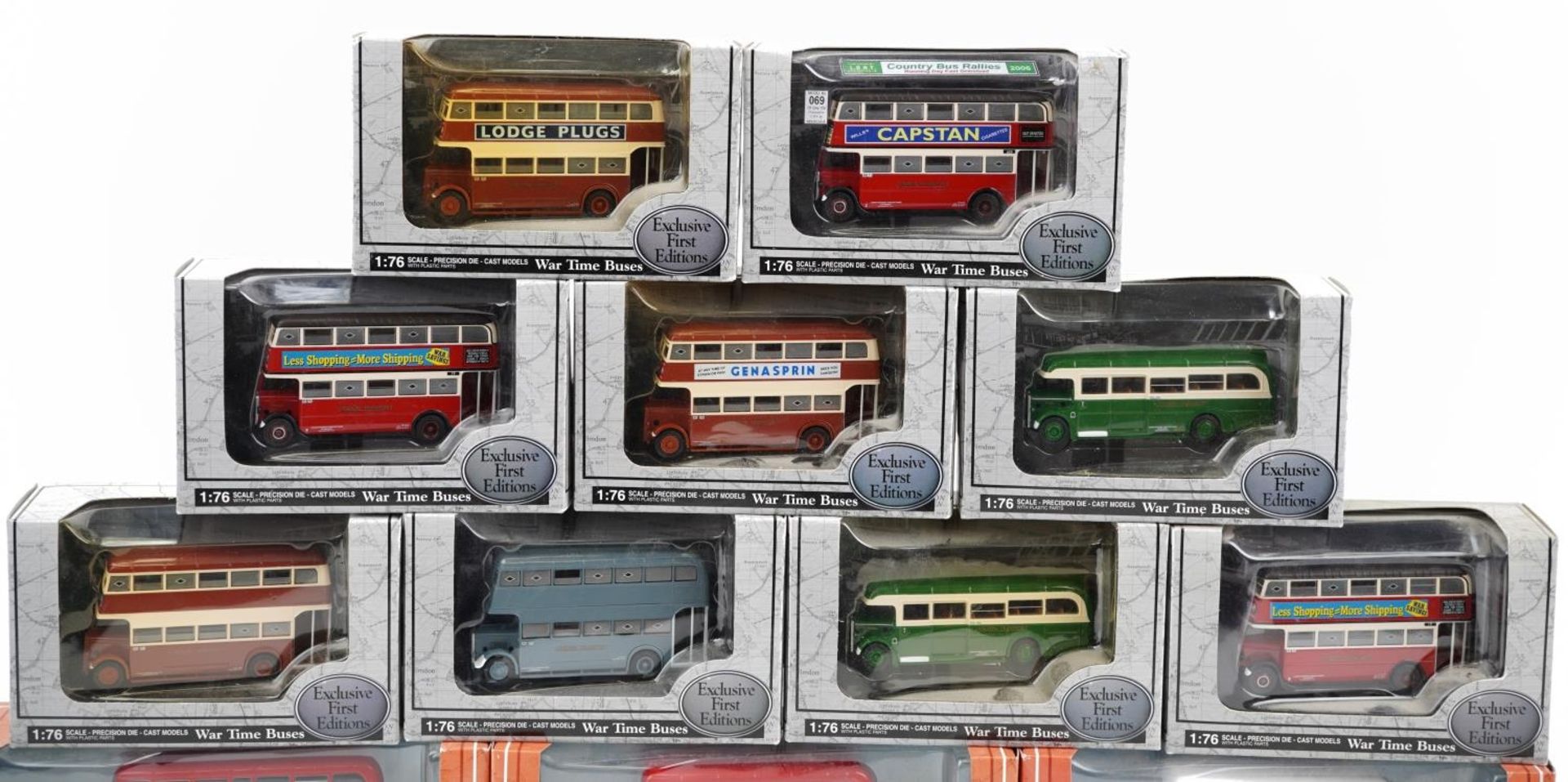 Sixteen Exclusive First Editions 1:76 scale diecast model buses with boxes from The Wartime Buses - Image 2 of 4