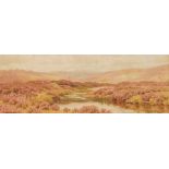 Bertram Morrish - Panoramic mountainous river landscape, watercolour, indistinctly inscribed verso