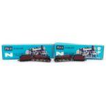 Two Peco N gauge model railway locomotives and tenders with boxes number NL-22 : For further