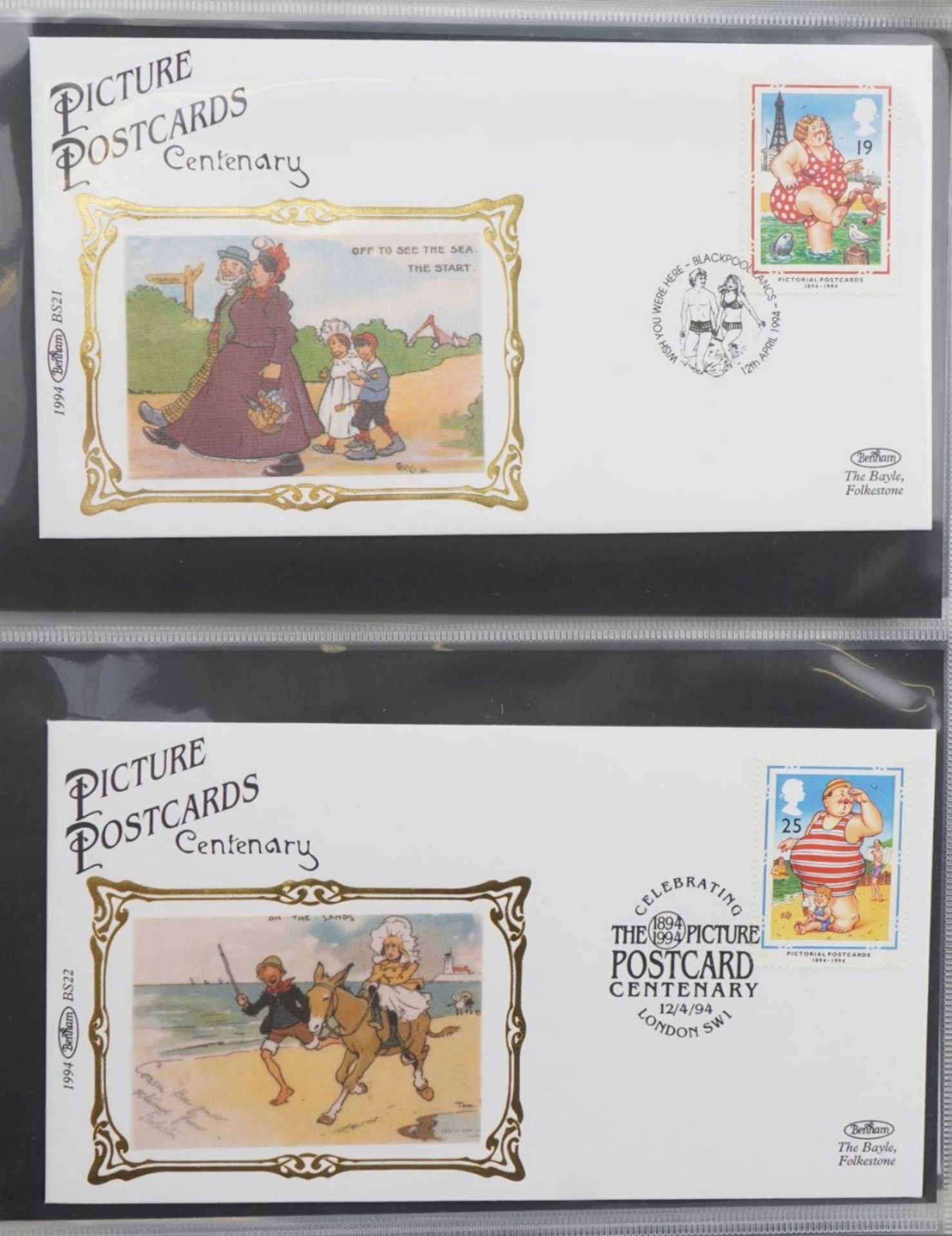 Collection of first day covers arranged in five albums including Benham and some loose stamps : - Bild 4 aus 8
