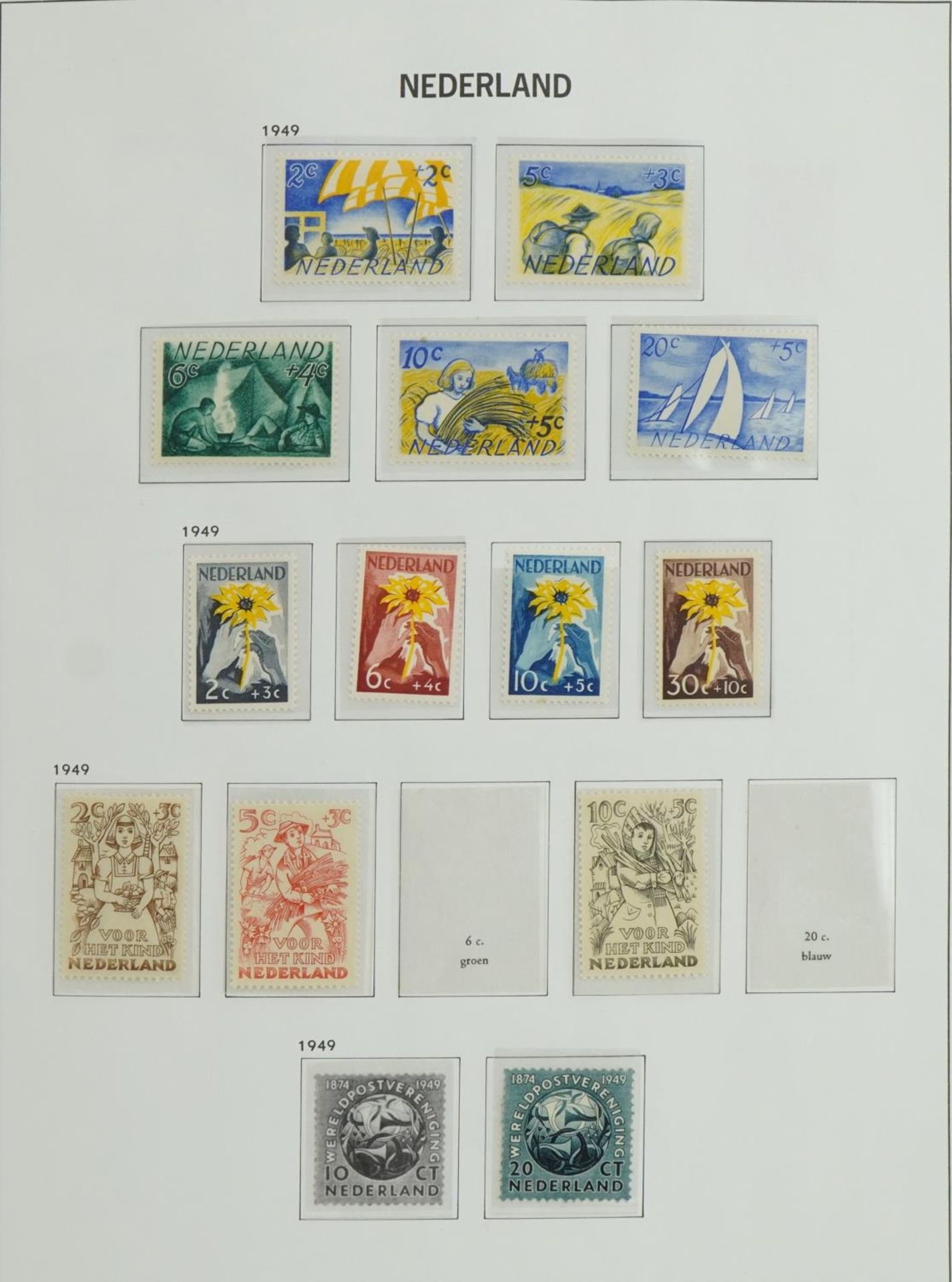 Collection of 20th century Netherlands stamps arranged in an album : For further information on this - Bild 5 aus 6