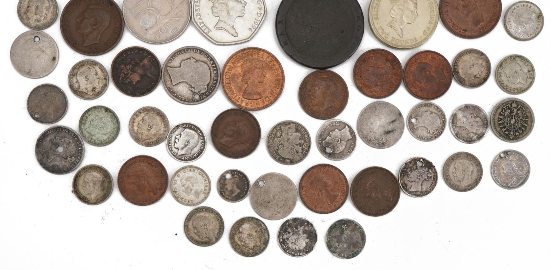 18th century and later British and world coinage, some silver, including threepenny bits and pennies - Image 8 of 8
