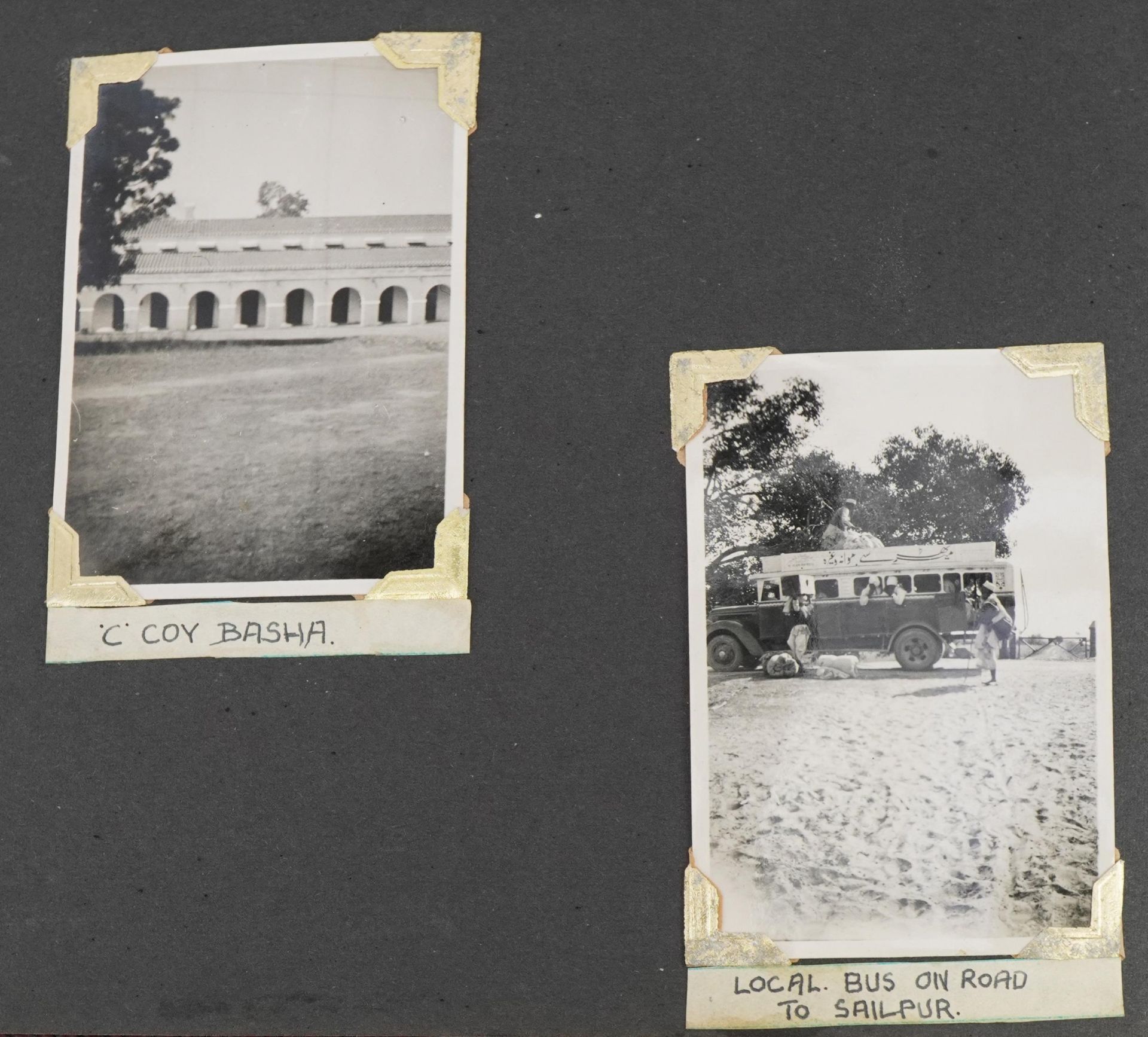 Military interest black and white photographs of India arranged in an album including native - Bild 3 aus 9