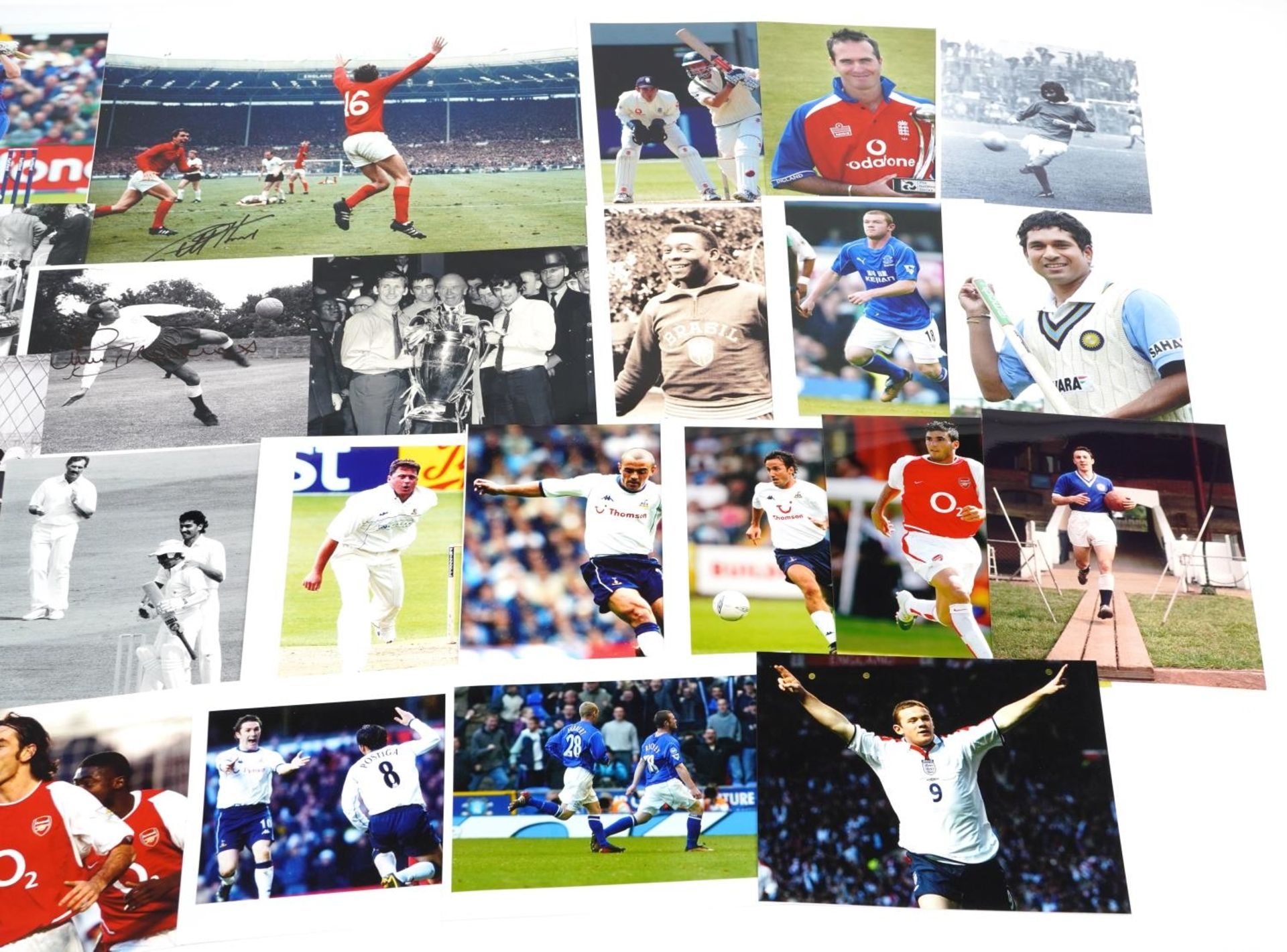 Collection of football interest photographs including two examples signed by Jimmy Greaves and Geoff - Image 3 of 4