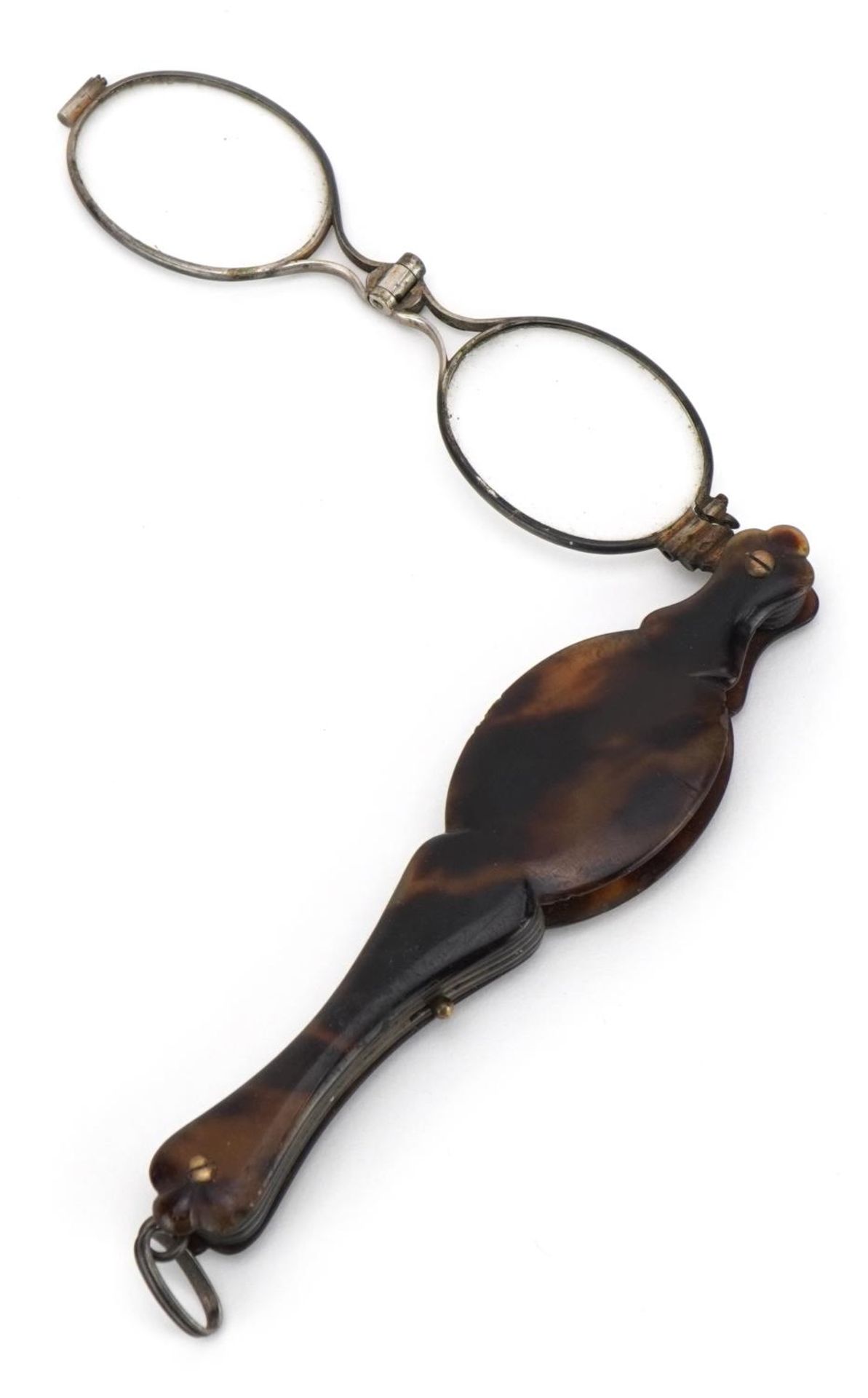 Pair of Victorian tortoiseshell and white metal folding spectacles, 11cm in length : For further - Bild 2 aus 2