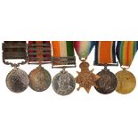 Victorian and later British military six medal group comprising India 1895 medal awarded to