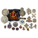 Predominantly Boy's Brigade memorabilia including a silver and enamel jewel, badges and a cycling
