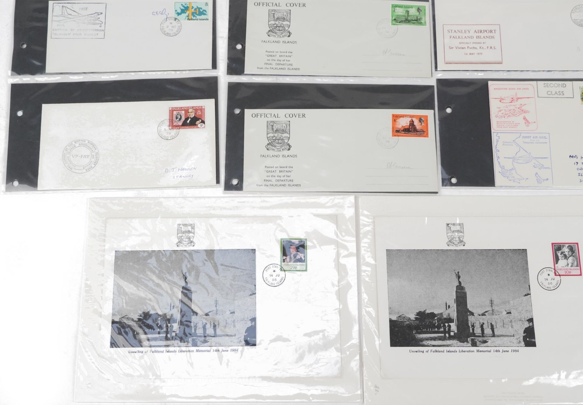 Collection of Falkland Islands thirty two special covers and postcards : For further information - Bild 4 aus 6