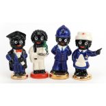 Four Carltonware limited edition Golly figures with certificates comprising Graduate, Nurse,