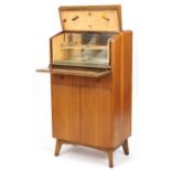 Nathan, Art Deco style teak cocktail cabinet, 115cm H x 63cm W x 40cm D : For further information on