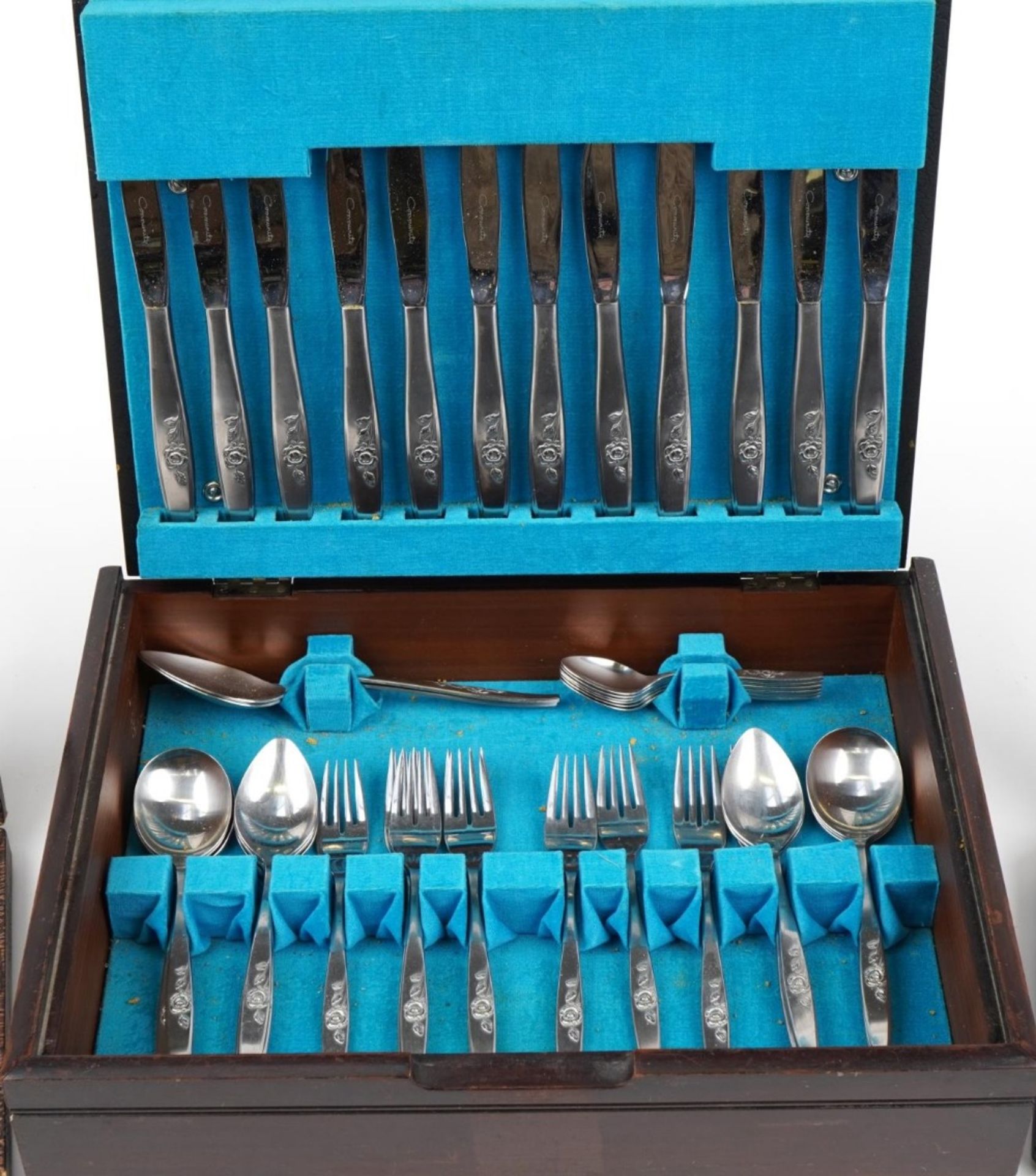 Silver plated and stainless steel cutlery including a Comitti canteen and two cased sets, the - Image 3 of 6