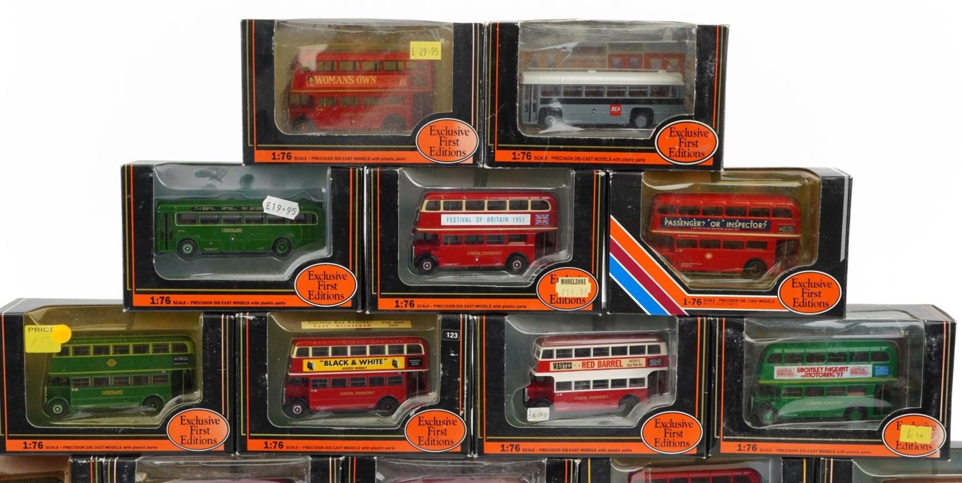 Twenty Exclusive First Editions 1:76 scale diecast model buses with boxes : For further - Image 2 of 4