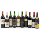 Ten bottles of red wine including 2000 Castillo Labastida Rioja and 1996 Marques de Chive : For
