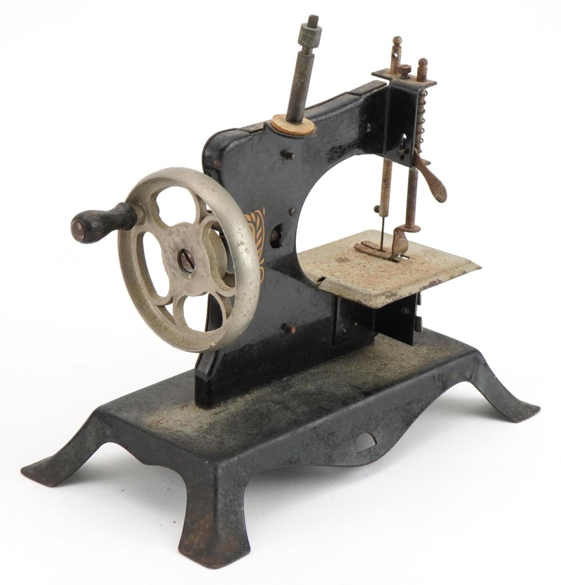 Early 20th century tinplate Little Betty child's sewing machine, 20cm in length : For further - Image 3 of 4