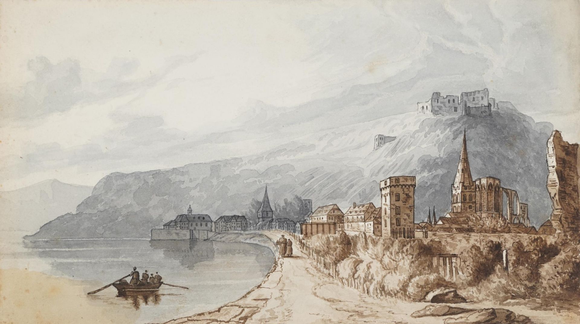 Thirteen 19th century and later ink and watercolours, some inscribed in pencil verso including - Bild 16 aus 33