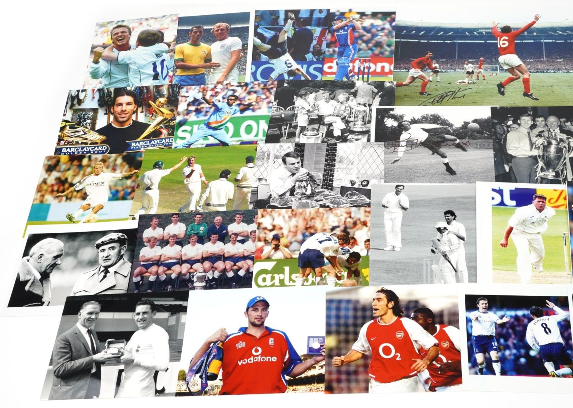 Collection of football interest photographs including two examples signed by Jimmy Greaves and Geoff - Image 2 of 4
