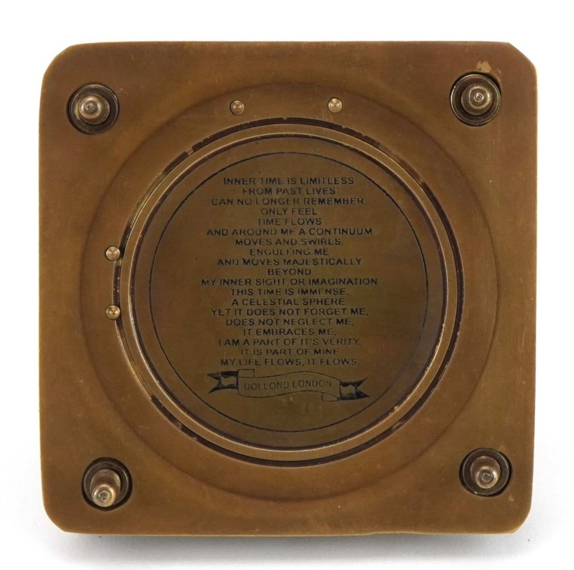 Maritime interest sundial compass with case, 5.5cm high : For further information on this lot please - Image 5 of 5