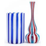 Manner of Venini, two Murano glass vases including double gourd example, the largest 15.5cm high :