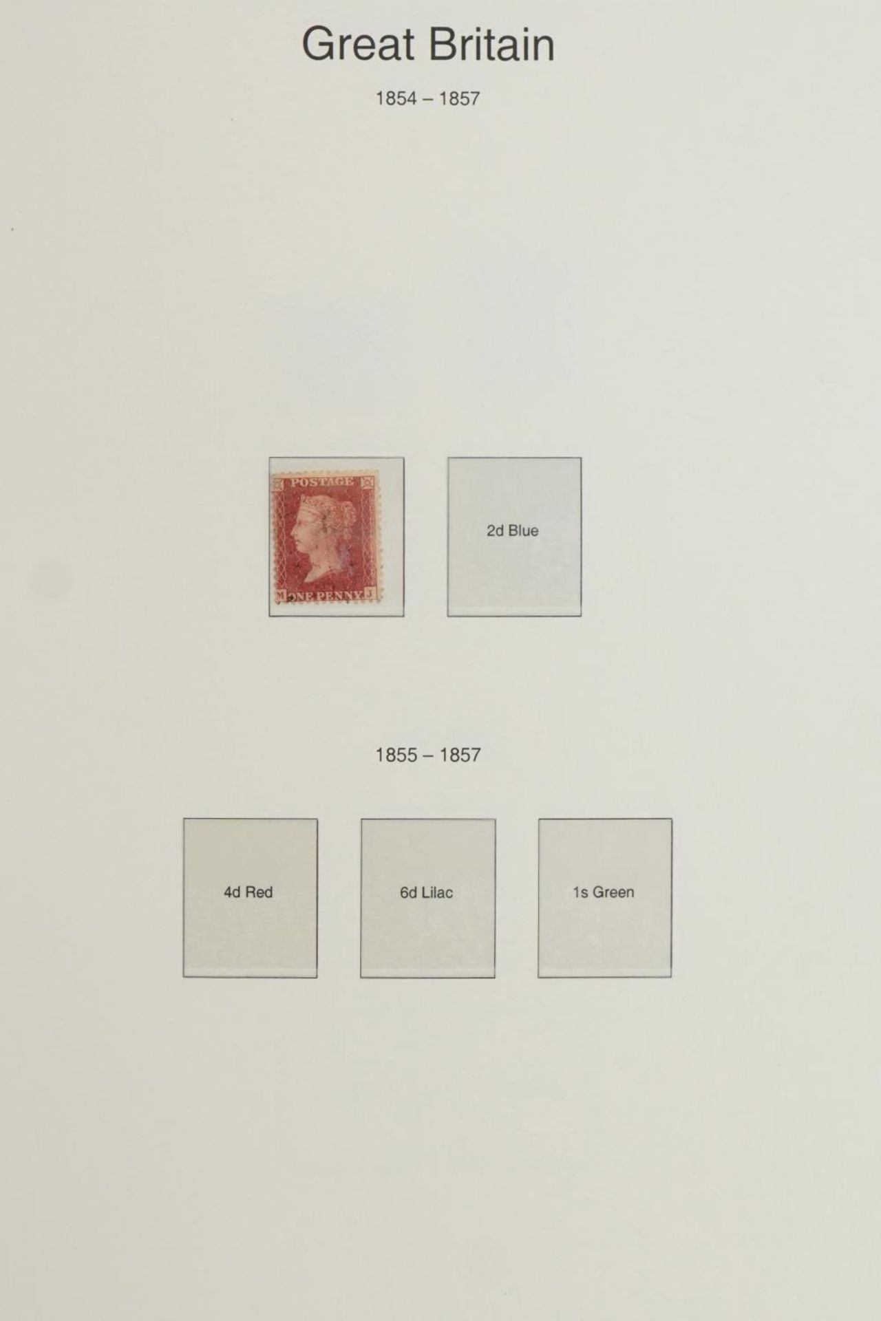 Victorian and later British stamps and covers arranged in an album including Penny Reds : For