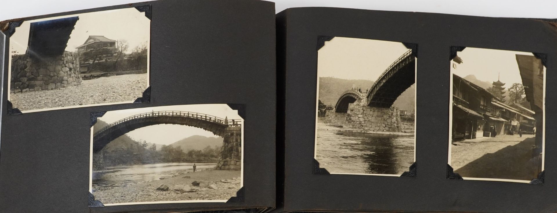 Early 20th century black and white photographs of Asia arranged in an album, probably China, - Image 12 of 24