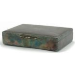 Dunhill silver plated cigarette box, 4cm H x 17cm W x 12cm D : For further information on this lot