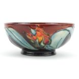 Moorcroft pottery bowl hand painted with tulips, 16cm in diameter : For further information on
