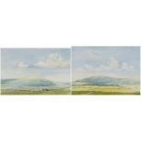 John Waterman - Clayton Mills, Ditchling and one other, pair of watercolours, mounted, framed and