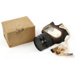 Military interest gas mask respirator with box : For further information on this lot please visit