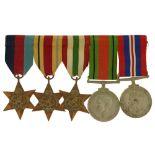 British military World War II six medal group : For further information on this lot please visit