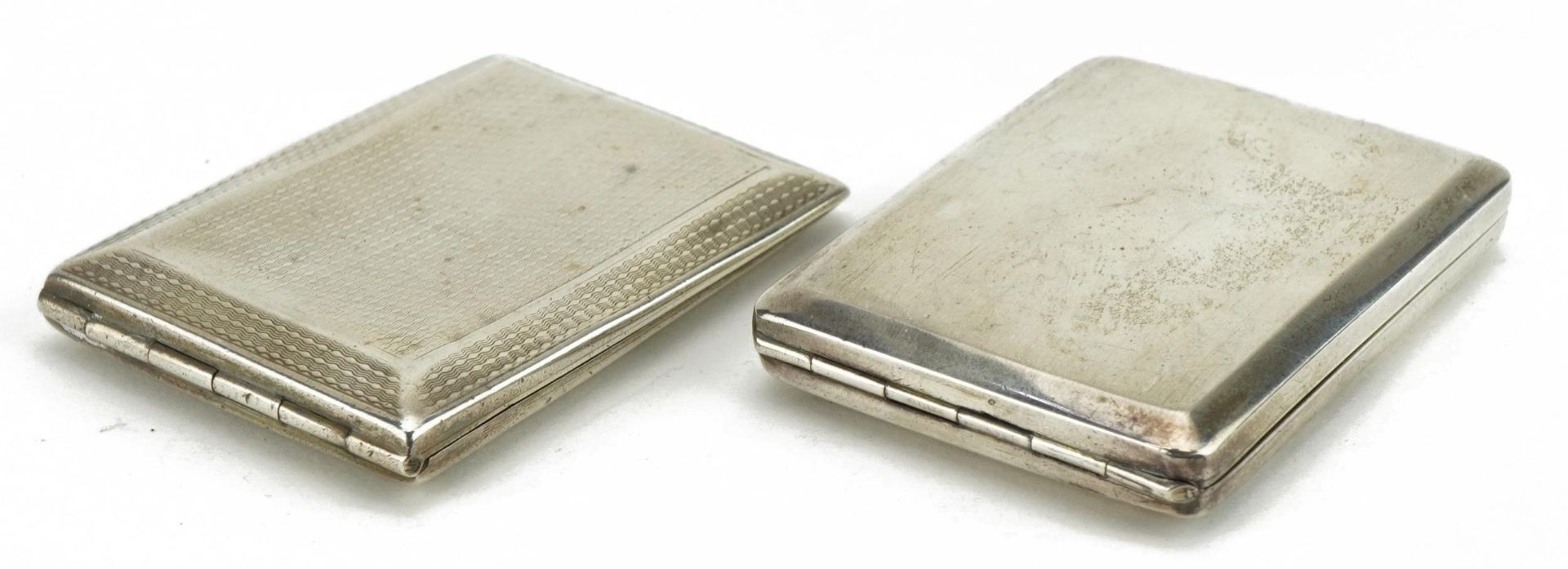 Two George V rectangular silver match cases, Birmingham 1926 and Chester 1929, 6cm in length, 69. - Image 2 of 4
