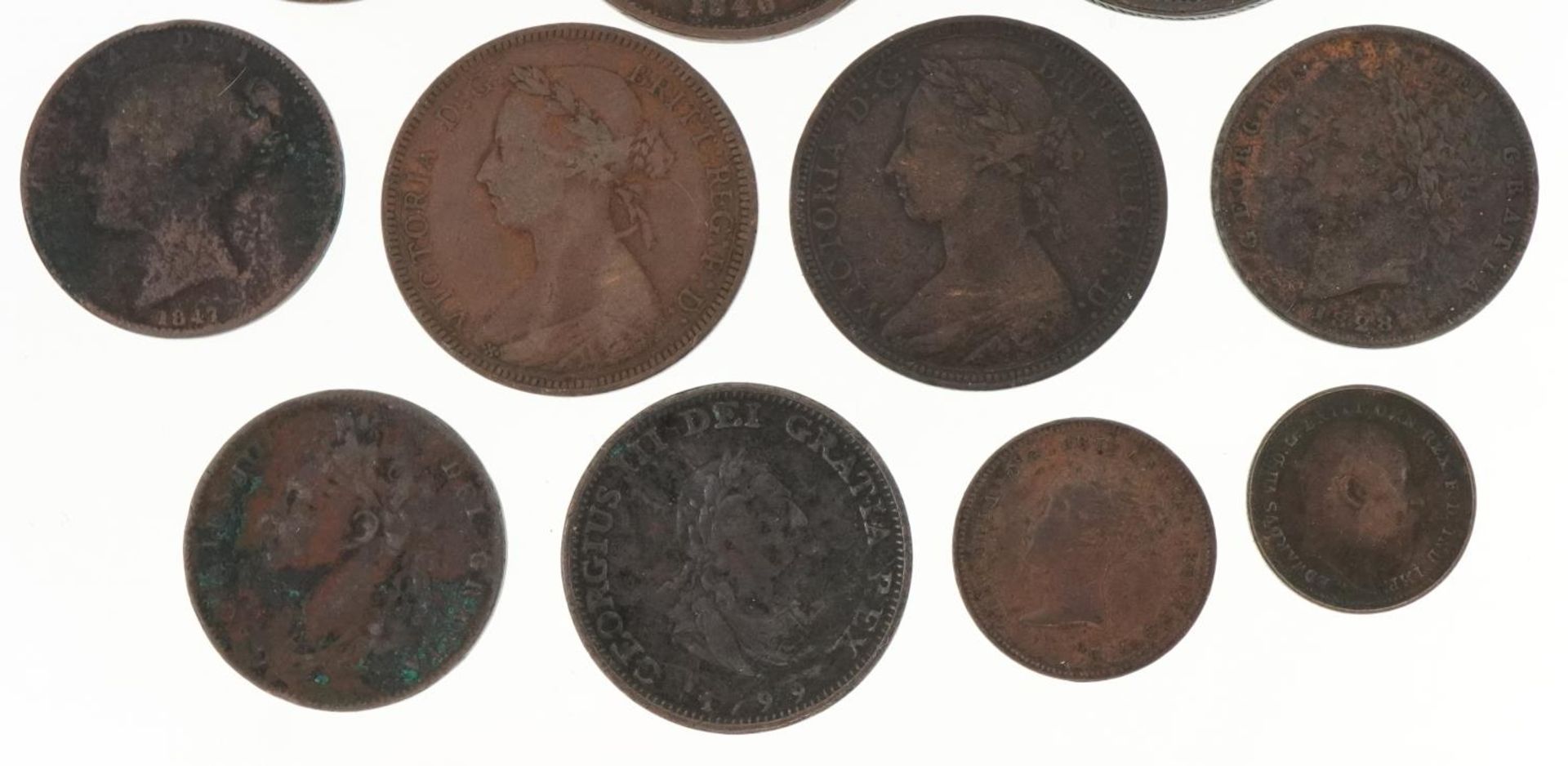 George III and later British coinage including Edward VII 1902 third farthing, Victoria Young Head - Image 6 of 6