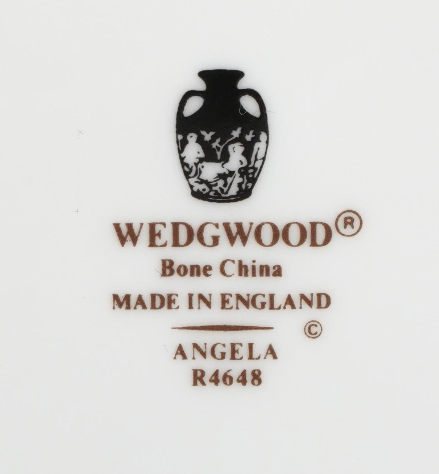 Wedgwood Angela teaware including teapot, milk jug, sugar bowl and trios, the largest 26cm in - Image 4 of 5