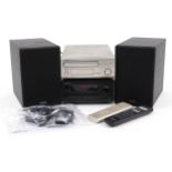 Denon D-T1 CD receiver system speakers and cassette deck model DRR-M30 with remote controls : For