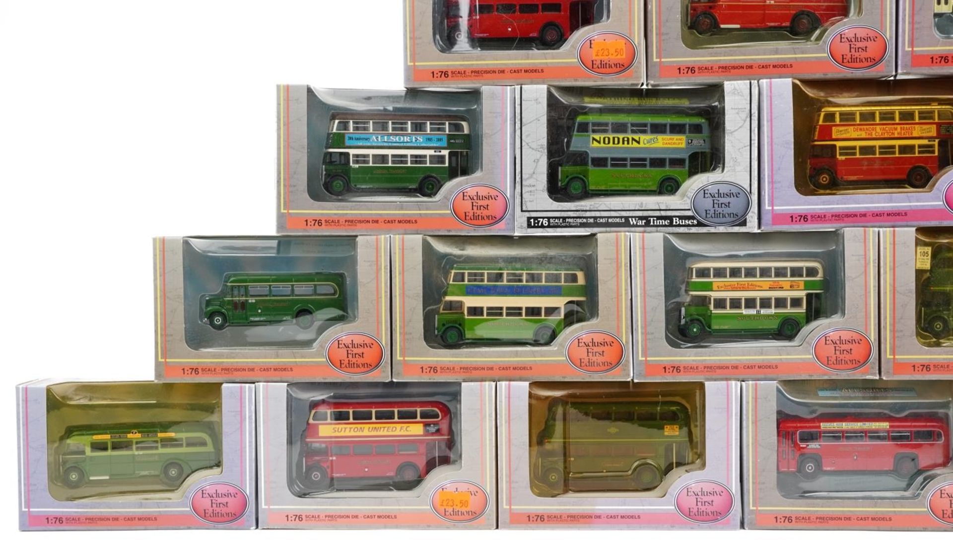 Twenty Exclusive First Editions 1:76 scale diecast model buses with boxes : For further - Image 3 of 4