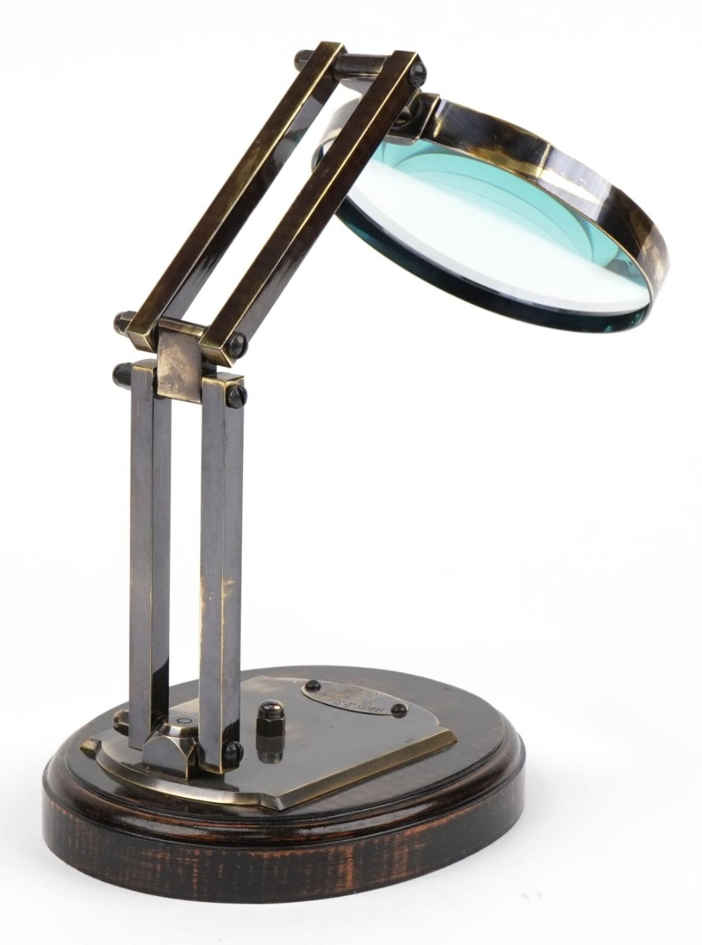 Adjustable desk top magnifying glass, 30cm high when extended : For further information on this - Image 2 of 4