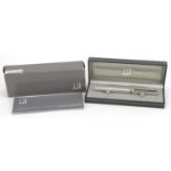 Dunhill white metal propelling pencil with fitted case, booklet and box : For further information on