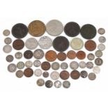 18th century and later British and world coinage, some silver, including threepenny bits and pennies