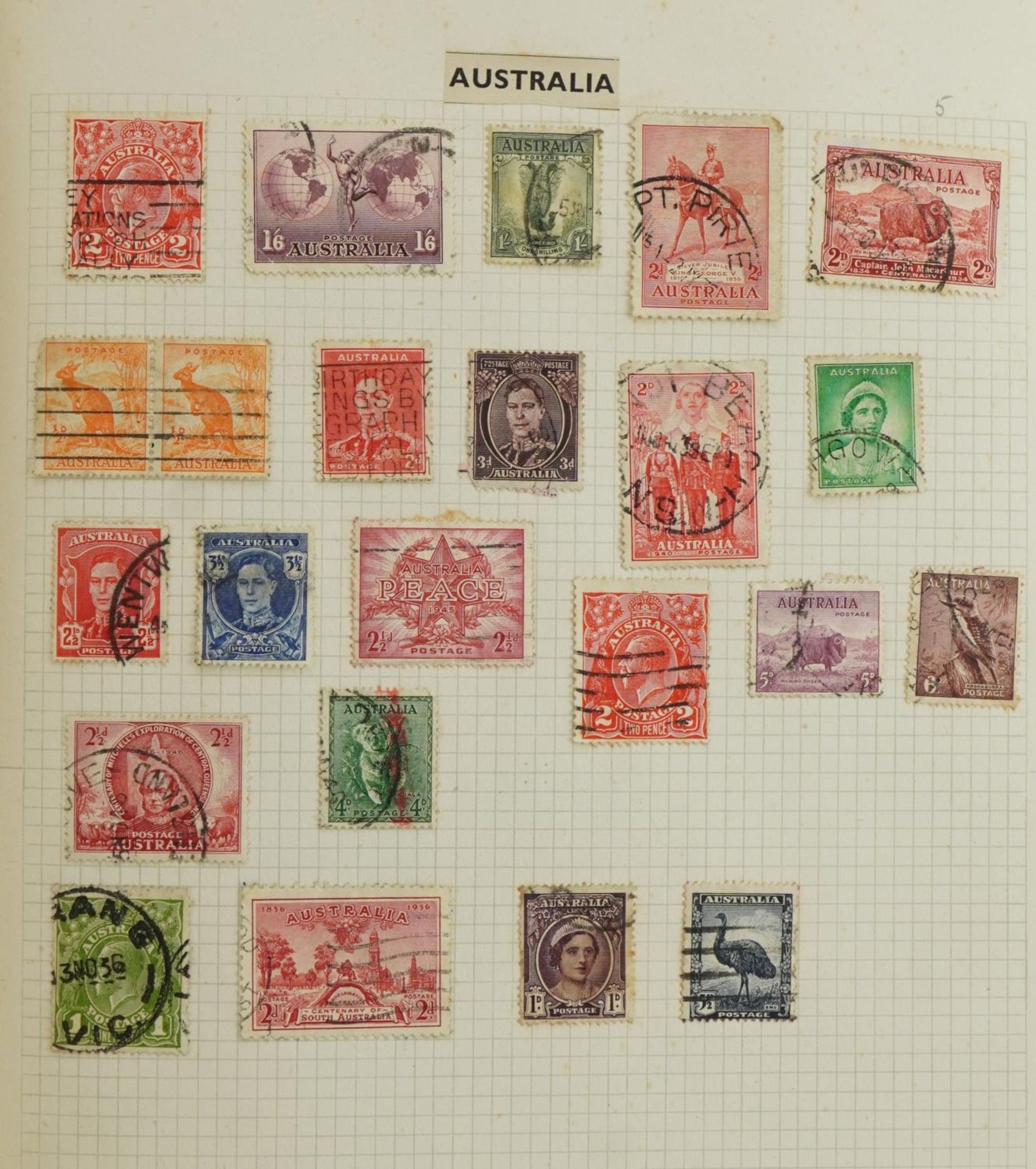 Collection of world stamps arranged in an Albion album : For further information on this lot