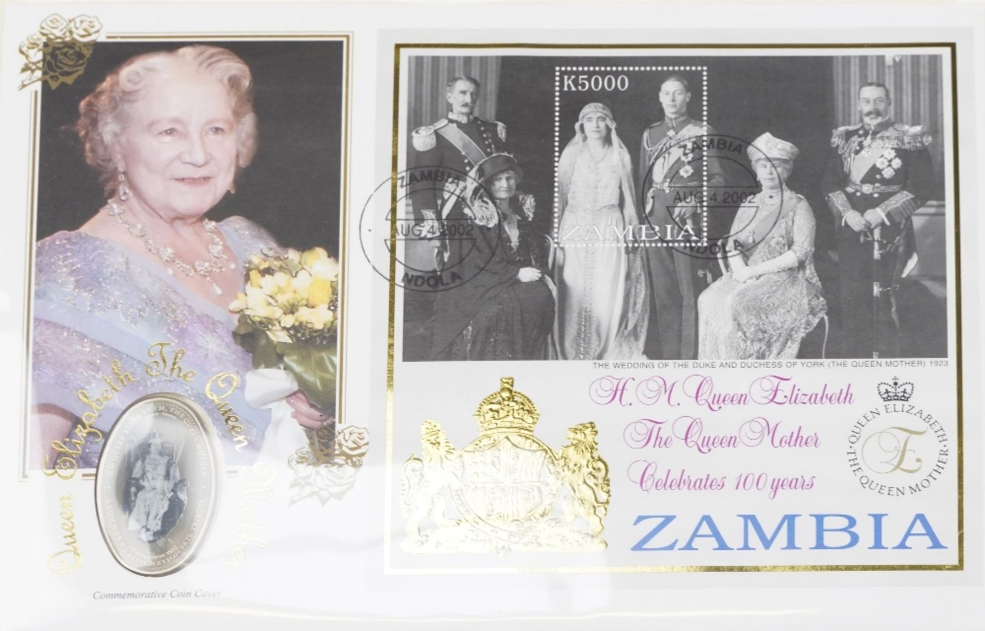 Commemorative coin covers arranged in two albums including The Life and Times of The Queen Mother