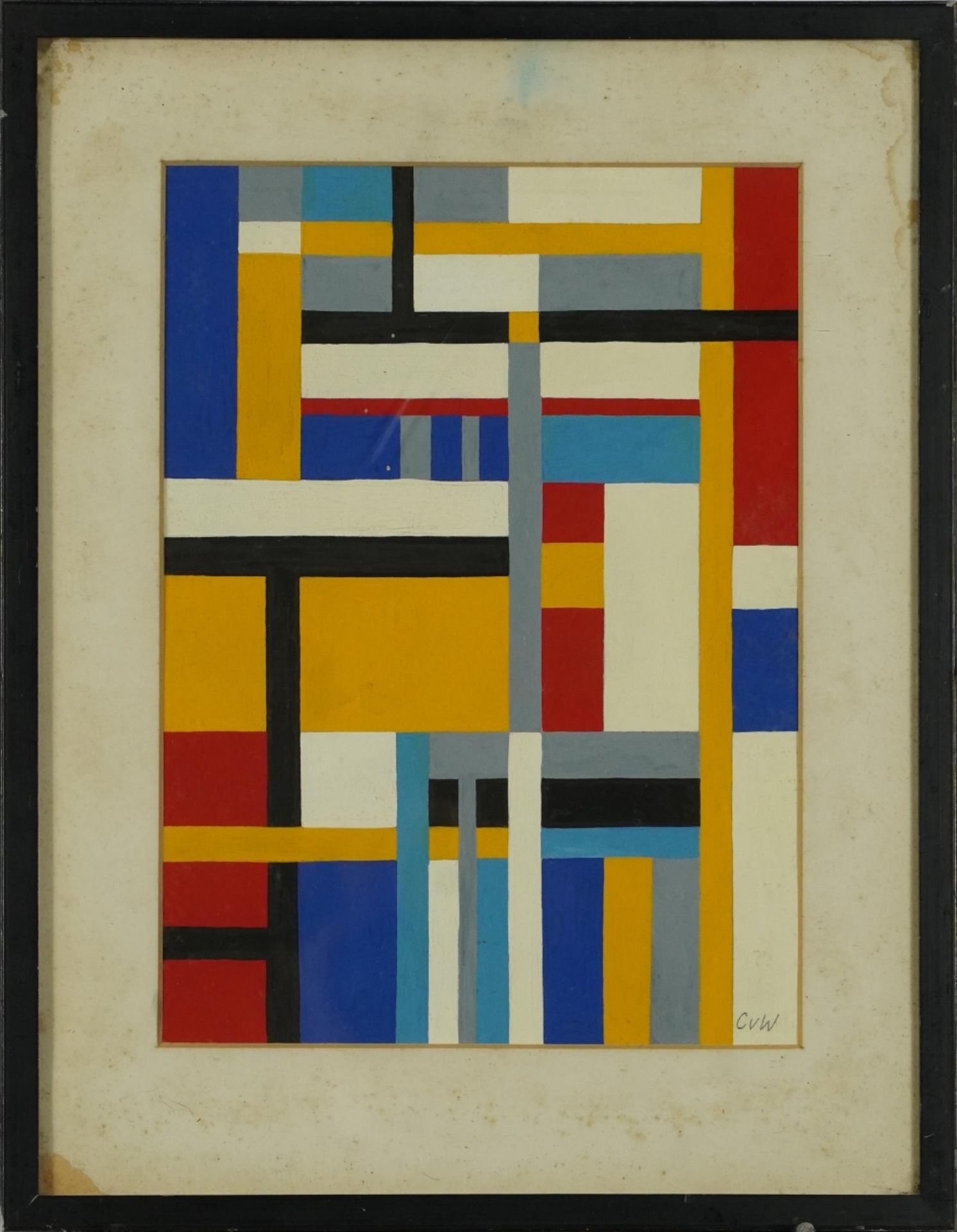 After Charmion Von Wiegand - Abstract composition, geometric shapes, American school gouache and - Image 2 of 4