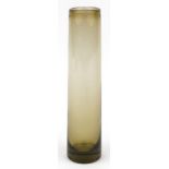 Holmgaard, Scandinavian smoky glass tapering vase etched Holmgaard 1959 to the base, 31cm high : For