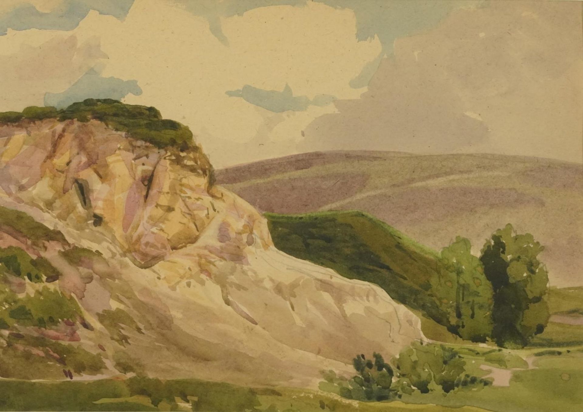 Walter Robert Stewart Acton - Mountainous landscape and panoramic landscape before water, pair of - Bild 5 aus 8