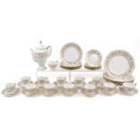 Crown Staffordshire Belgrade Square tea, coffee and dinnerware including coffee pot and coffee