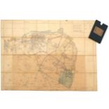 Early 20th century Edward Stanford canvas backed folding map of the German ocean with slip case,