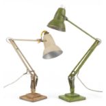 Two vintage Herbert Terry two step Anglepoise lamps : For further information on this lot please