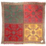 19th century Indian Kashmir/cashmere textile or shawl with Henrith Art & Industrial Exhibition