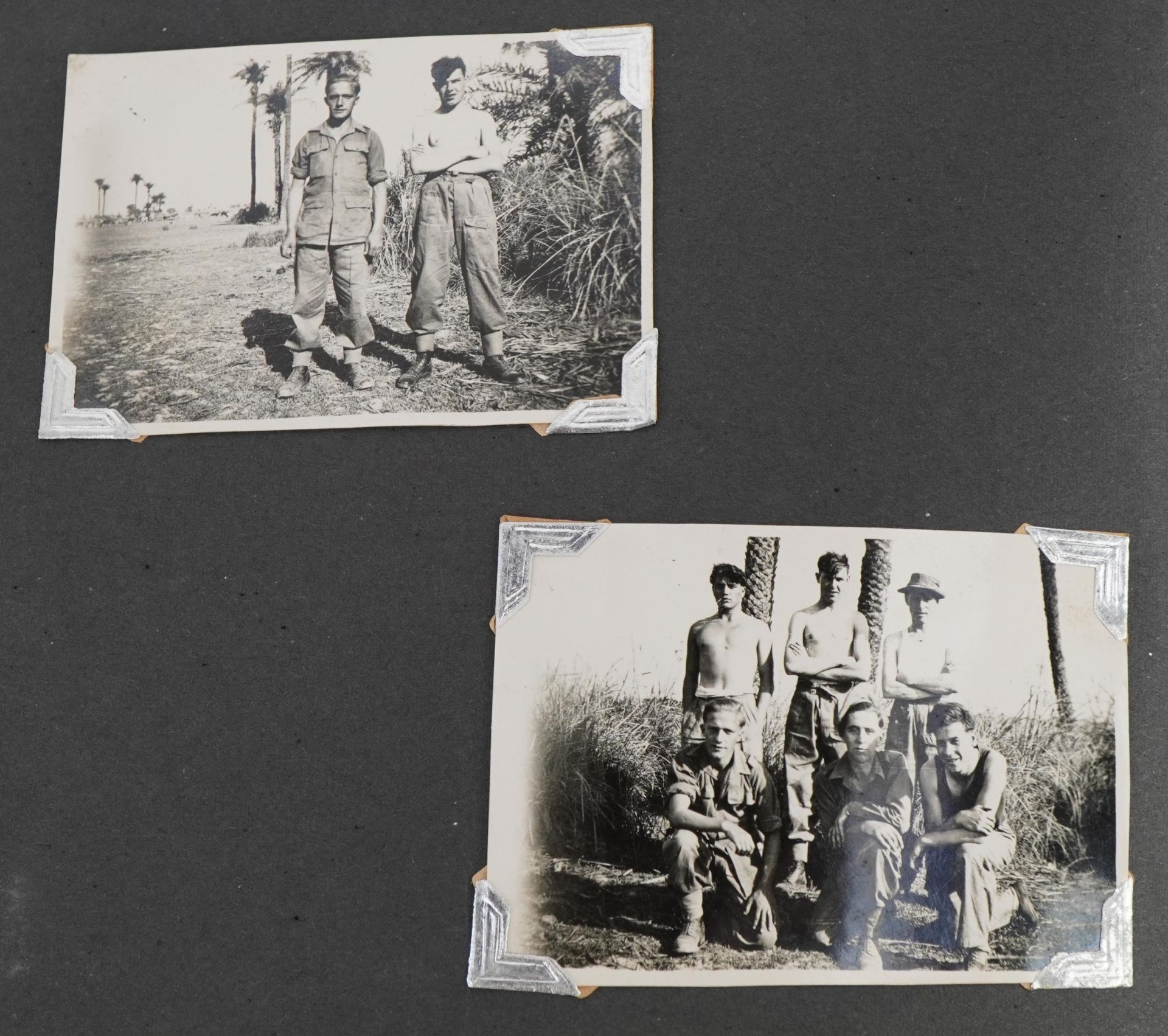 Military interest black and white photographs of India arranged in an album including native - Bild 6 aus 9