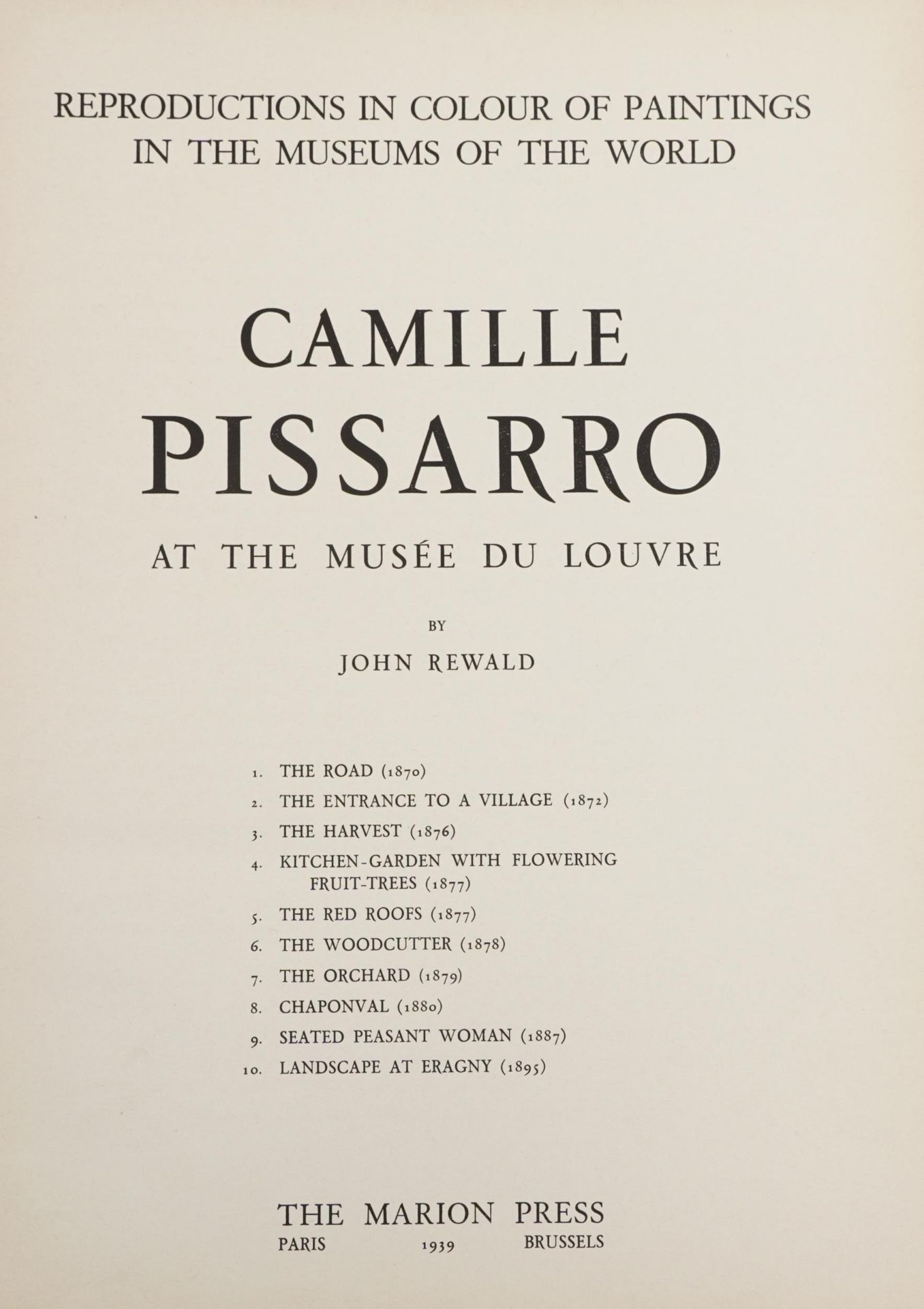 Camille Pizaro, At the Musée du Louvre, hardback book containing ten prints, published by The Marion - Bild 2 aus 13