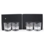 Set of four Thomas Webb glass tumblers with boxes, each 10cm high : For further information on